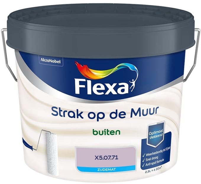 Flexa - Strak Op De Muur Buiten Zijdemat - X5.07.71 - Mengverf - 2,5 L