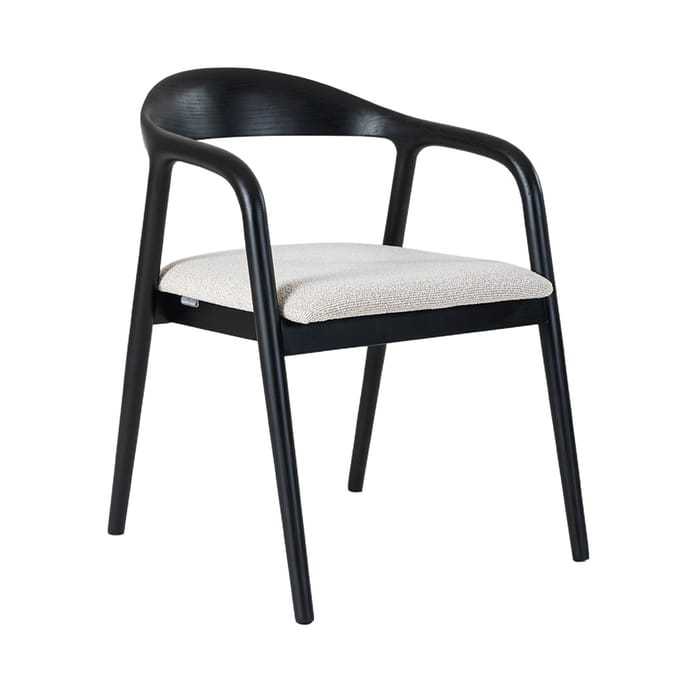 Milton & Oldbrook Eetkamerstoel Segovia Zwart Essenhout