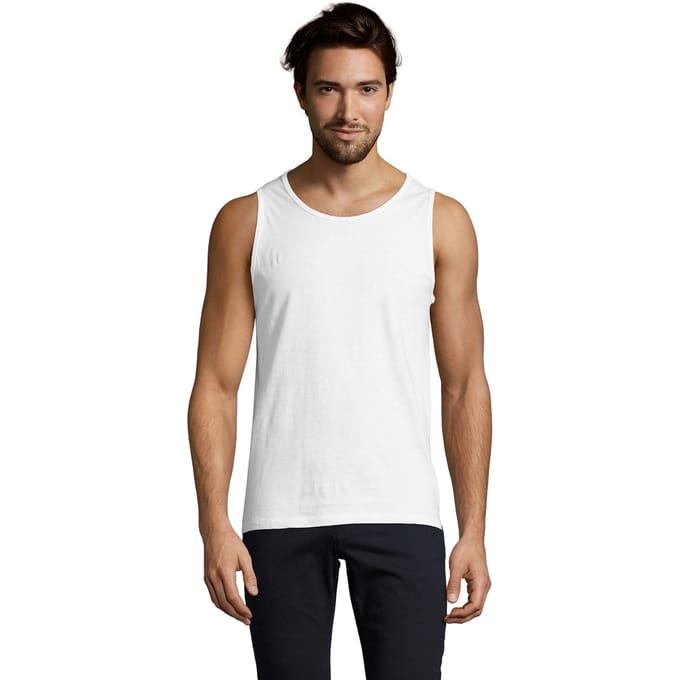SOLS Heren Justin Tank Top (Wit)