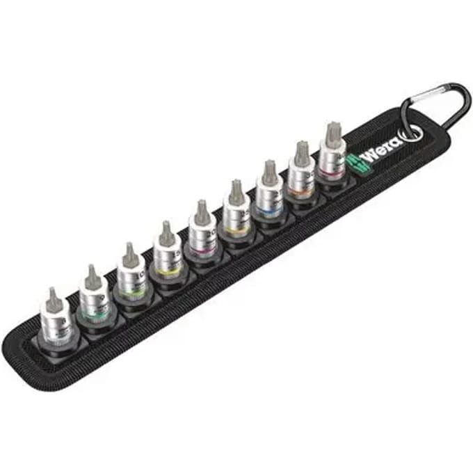 Wera Belt A 3 TORX® HF Zyklop bit socket set with holding function 1/4" drive 9 pieces