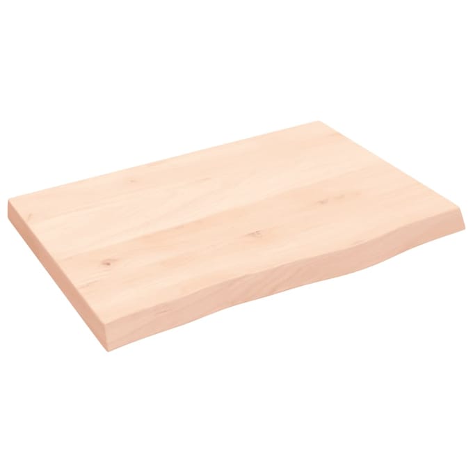 vidaXL - Wastafelblad - 60x40x(2-4) - cm - onbehandeld - massief - hout
