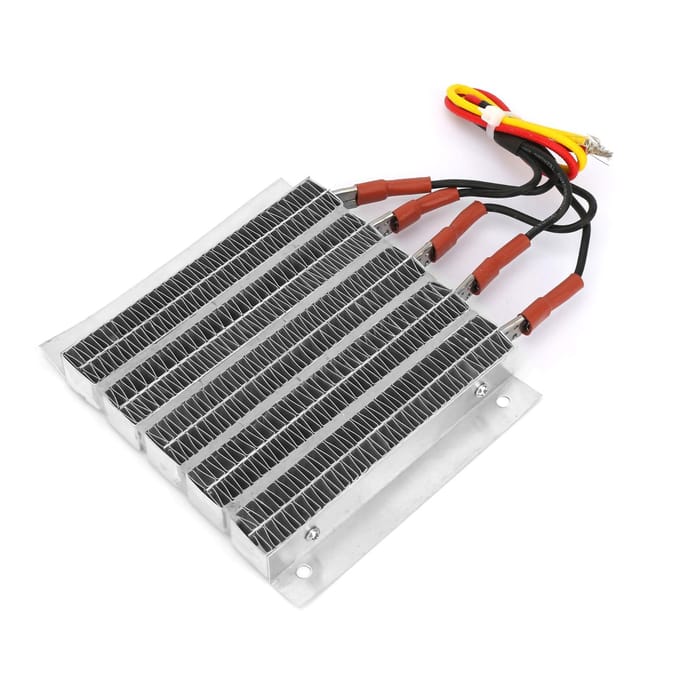 Plaque chauffante à ondulation PTC à température constante 1 000 W avec thermistance et câble(48V) gray