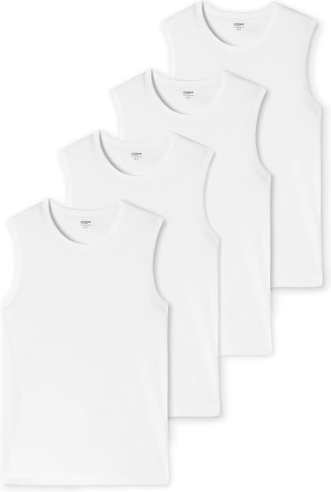 Schiesser Tanktop Uncover 4-pack wit
