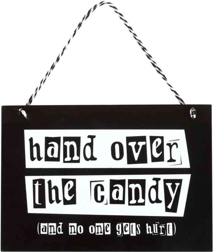Something Different - Hand Over the Candy Decoratief bord - Zwart/Wit