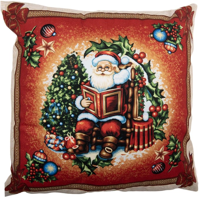 Clayre & Eef Kussenhoes 45x45 cm Beige Polyester