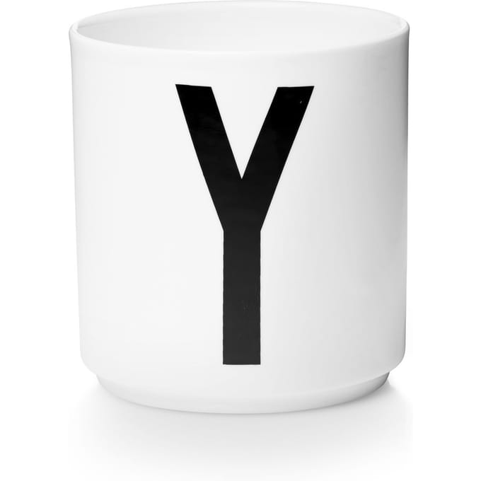 DESIGN LETTERS - Personal beker porselein  - Y - wit