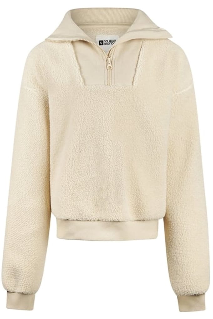 No Way Monday-Meisjes Sweater met verlaagde schouder-Beige