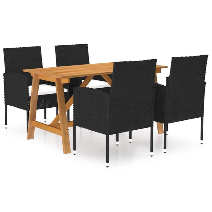 vidaXL - 5-delige - Tuinset - zwart