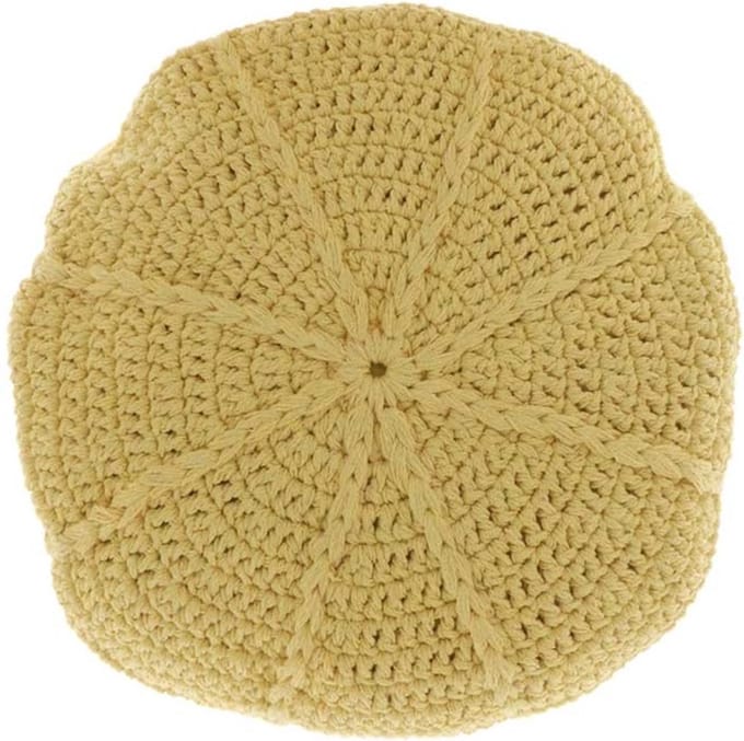 D- Unique Living - Kussen Dora 45cm Ø Soft Yellow