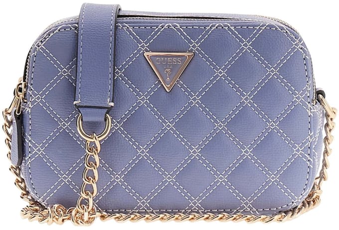 GUESS schoudertas Giully II Camera Bag Grey Blue blauwgrijs