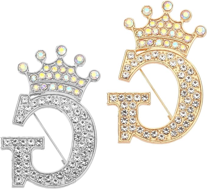 Letter Broches - Initial Pins - Kleding Versieren - Rhinestone Alphabet - Niet Gespecificeerd - Zilverkleurig