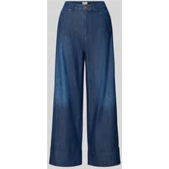 Wide leg jeans in verkorte pasvorm model 'VELINA'