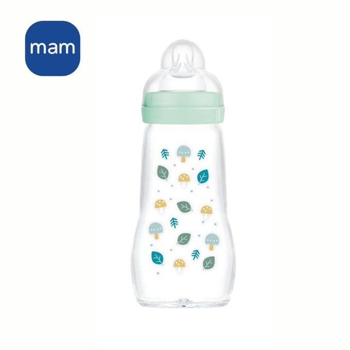 MAM – 260 ml glazen babyfles – Nature Aqua – Flow 2 – SkinSoft