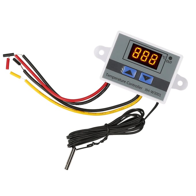 Elektronische temperatuurregelaar met LED-display, thermostaatmodule, temperatuurregelmodule, schakelaar met waterdichte behuizing. XH-3001 110-220V 1500W