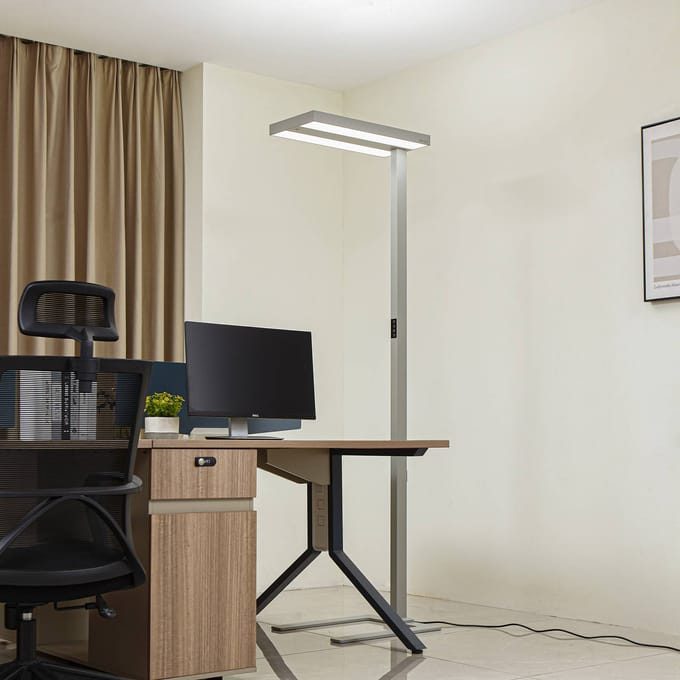 Arcchio LED vloerlamp Logan Ultra HCL CCT, zilver, dimbaar