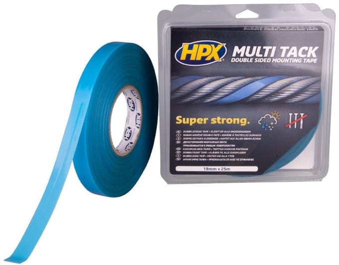 Dubbelzijdige Multi-tack tape - semi-transparant 12mm x 25m