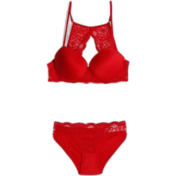 Push-up bh en golvende slip voor dames Admas