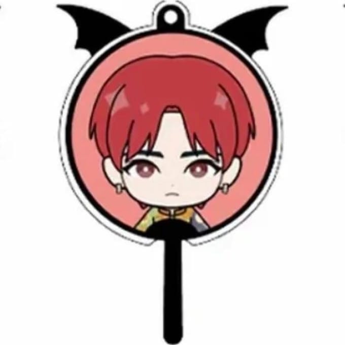 ENHYPEN x MINISO - Karakter MINI VENTILATOR SLEUTELHANGER HEESEUNG red