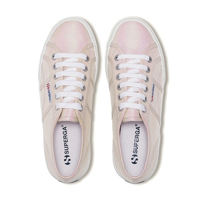 Superga Dames/Dames 2740 Lame Platform Trainers (Beige/glans)