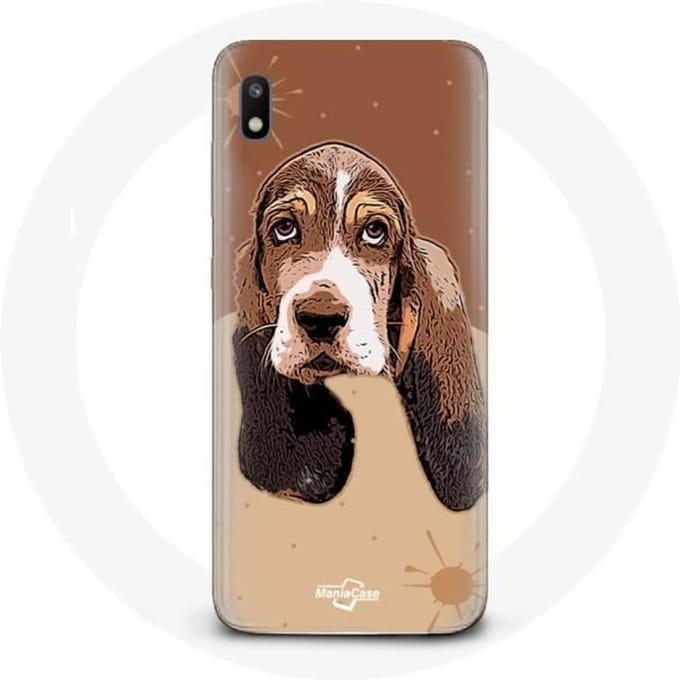 Coque pour Samsung Galaxy A10 Basset Hound chien visage