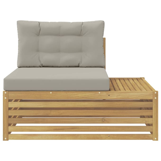 vidaXL - Buiten - eindsofa - Wit - 115 - x - 83 - x - 73 - cm - Massief - Acacia - Hout