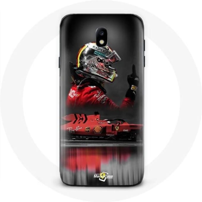 Coque - Formule 1 - Samsung Galaxy J3 2017 - Rouge - Sebastian Vettel - Rigide rouge