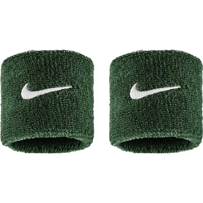 Nike Klassieke Swoosh Zweetband (Set van 2) (Groen/Wit)