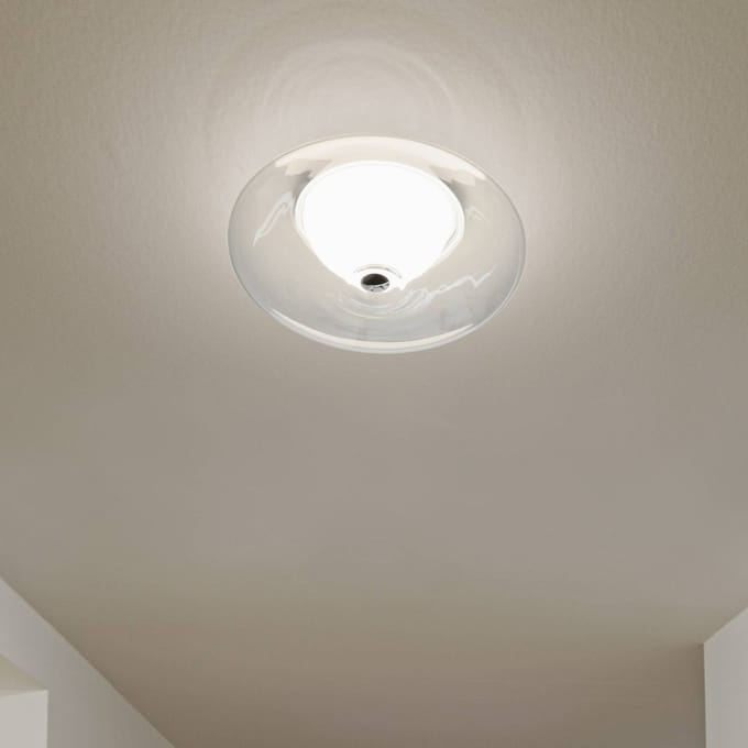 Casablanca Bloo LED plafondlamp, glazen kap