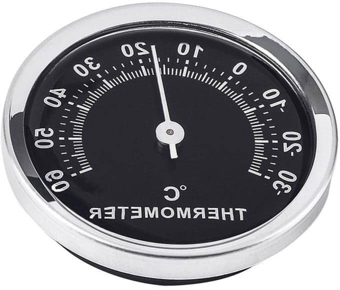 Buitenthermometer - Temperatuurmeter Vochtigheid - Binnen Buiten Meten - Compact Lichtgewicht - 58 cm - Zwart