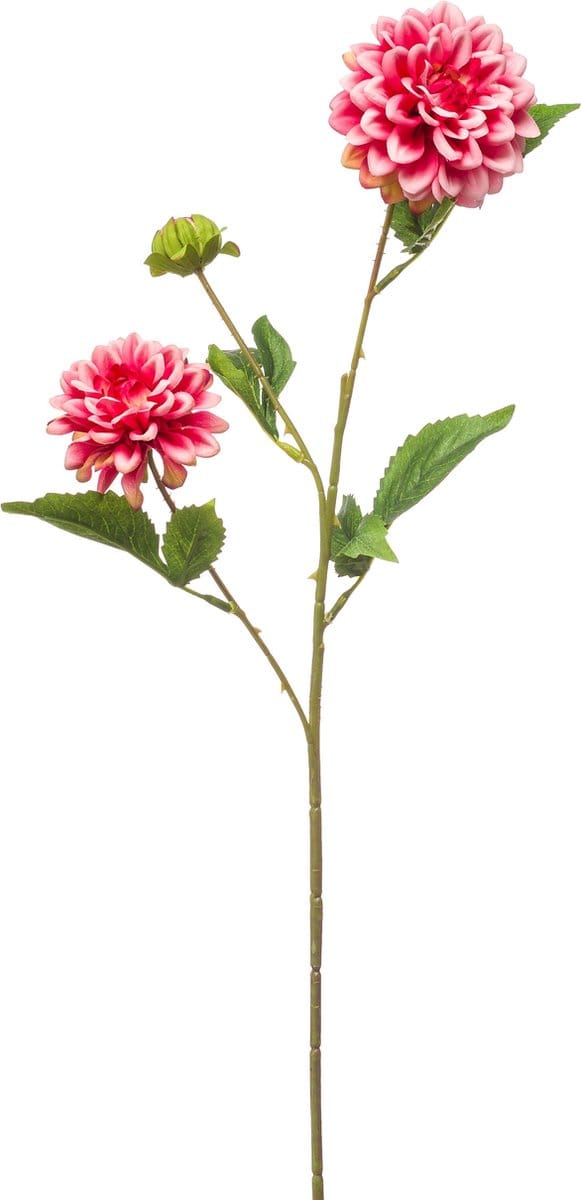 Emerald - Kunstbloem Dahlia mini 68cm roze - Kunstplant voor binnen
