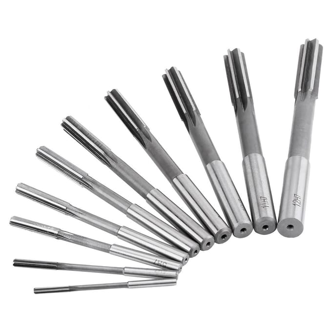 10pcs HSS H7 Alésoir à Flûtes Droites Coupeur Machine 3 4 5 6 7 8 9 10 11 12mm