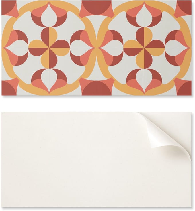 Zelfklevend vinyl woondecoratie-element 120x60 cm abstract geometrisch patroon
