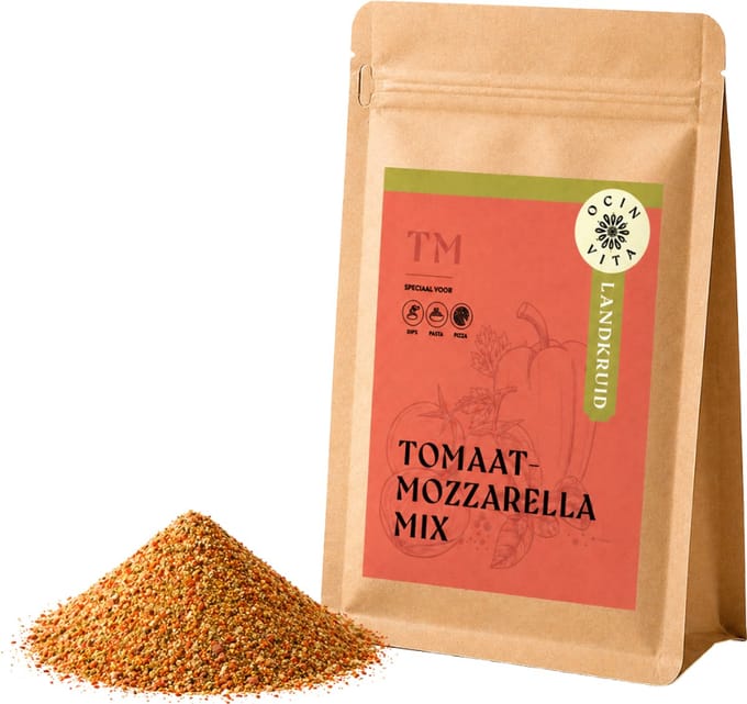 Tomaat Mozzarella kruidenmix 100g - Mediterrane Smaakmaker - Ocin Vita