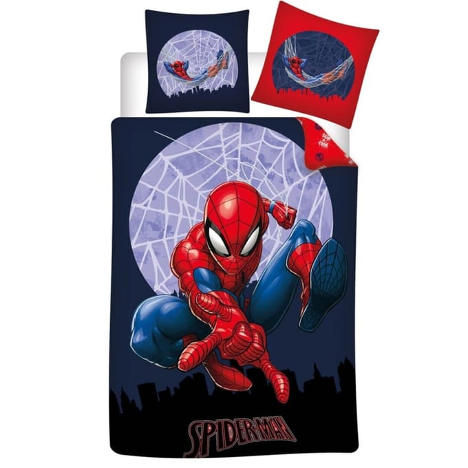 SpiderMan Dekbedovertrek Moon - Eenpersoons - 140 x 200 cm - Polykatoen