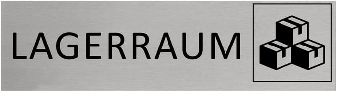 CombiCraft Aluminium Deurbordje "Lagerraum " 165x45mm met tape