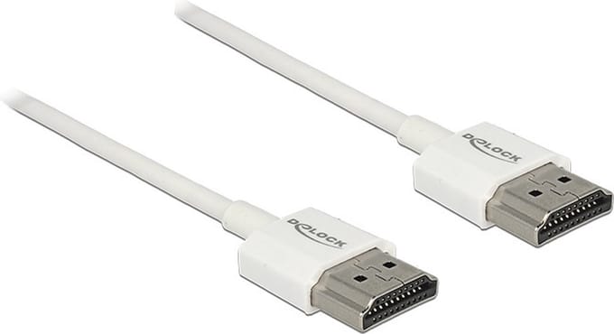 Dunne Premium HDMI kabel - versie 2.0 (4K 60Hz) / wit - 2 meter