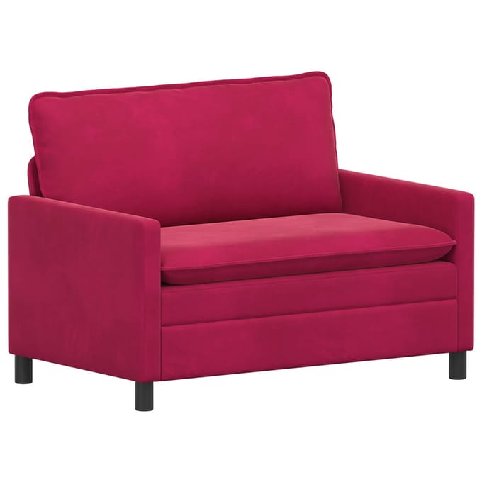 vidaXL - Bank - Wijnrood - 126 - x - 81 - x - 87,5 - cm - Fluweel