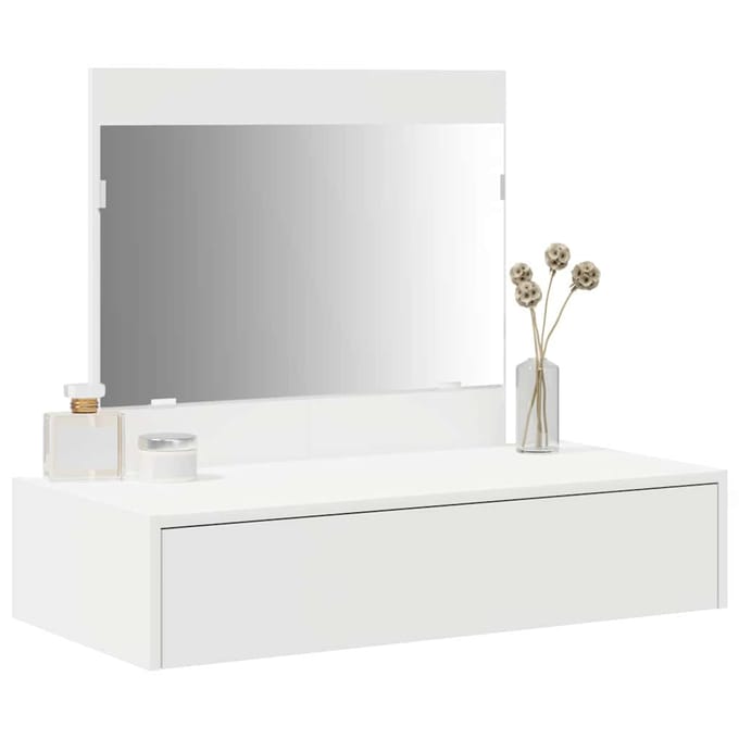 vidaXL - Kaptafel - Wit - 83 - x - 40 - x - 70 - cm - Bewerkt - hout