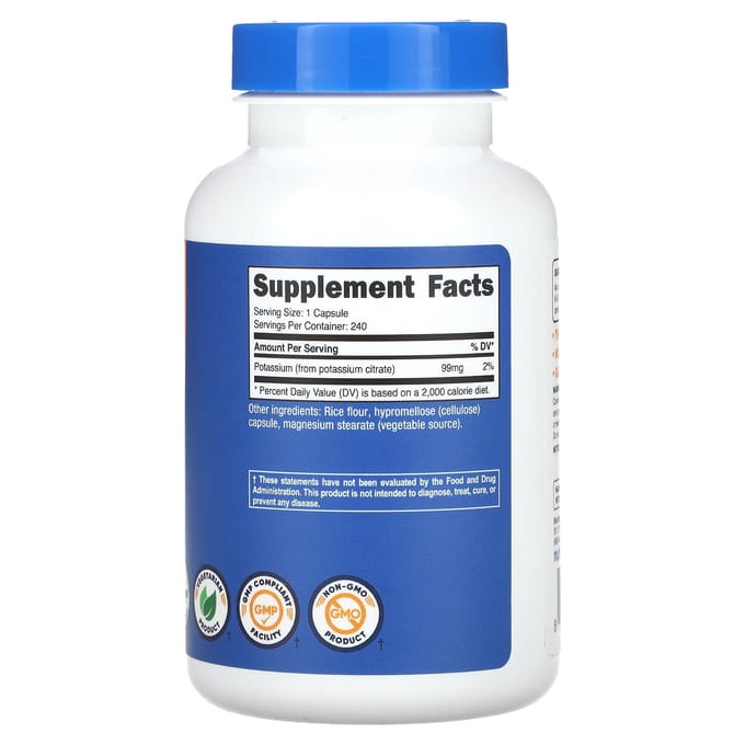 Kalium, 99mg, 240 Capsules