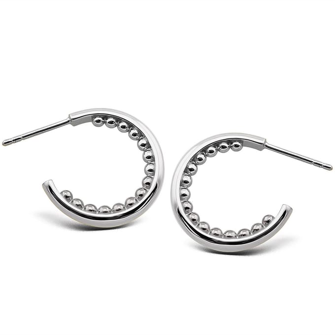 JWLS4U JE026S Oorringen Balls zilver.