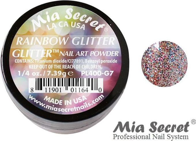 Glitter Acrylpoeder Rainbow