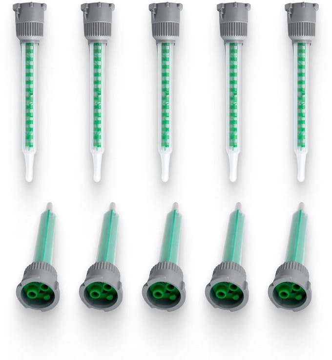 10 Stuks Mengnozzles voor 2-Componenten Lijm, Wegwerp Mengtips voor Evenredig Mengen, Ideaal voor Reparatie, Assemblage en DIY Projecten