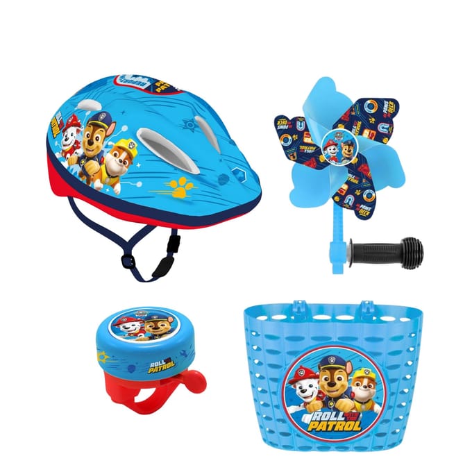 Paw Patrol fietsset; mand, bel, molen en helm