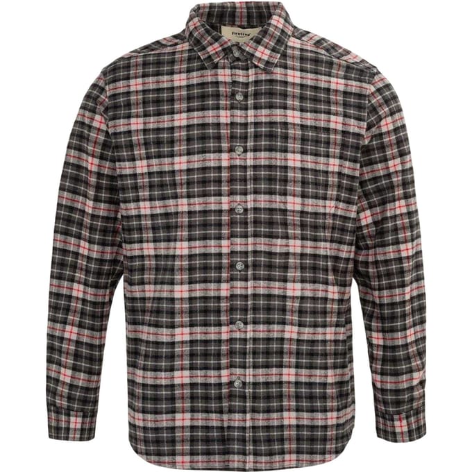Firetrap Geruit herenoverhemd (Zwart/Grijs)