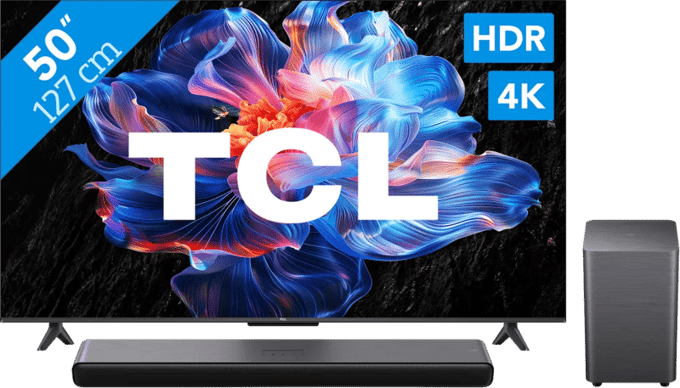 TCL 50" Led P61K 4K (2025) + TCL S55H 2.1 Soundbar