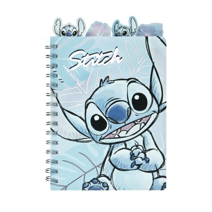 Spiraal Notitieboek - A5 - Stitch - blauw