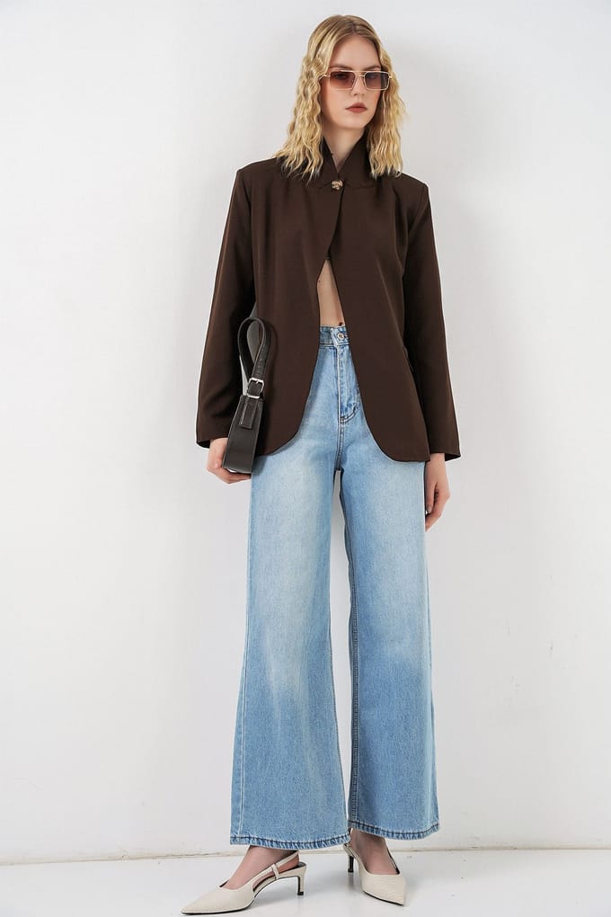 Oversized Sjaalkraag Blazer