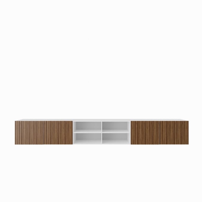TV-kast Mio IV 300 (3x100) cm (wit + catania)