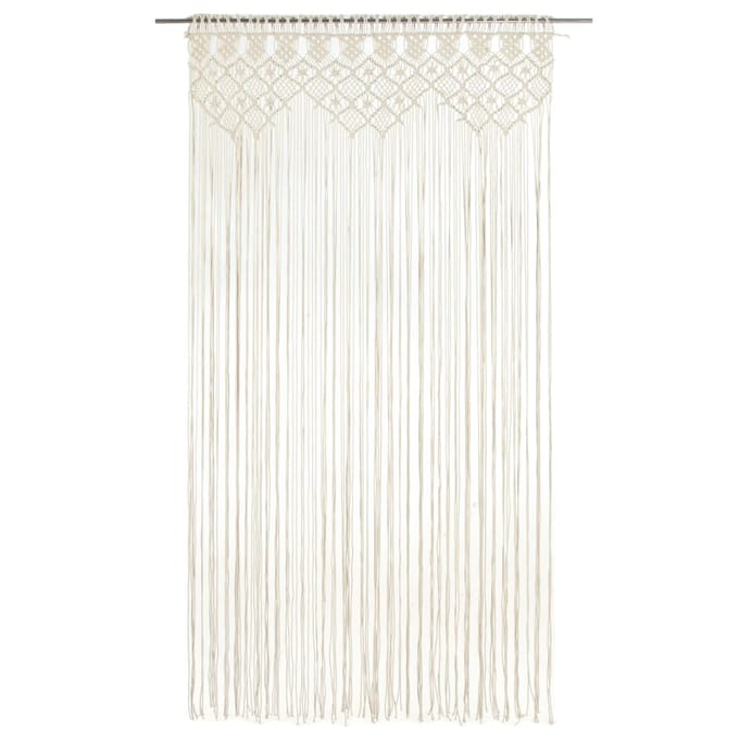 vidaXL - Gordijn - macramé - 140x240 - cm - katoen