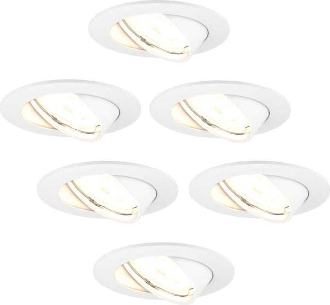 Ledvion - 6X LED Inbouwspot Amsterdam - RVS - Dimbaar - 3W - 2700K - Ø82 mm